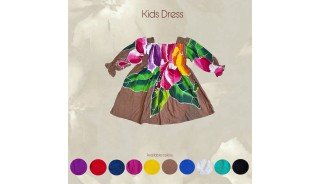 Special Offer Rayon Hand Painted Kids Dress
